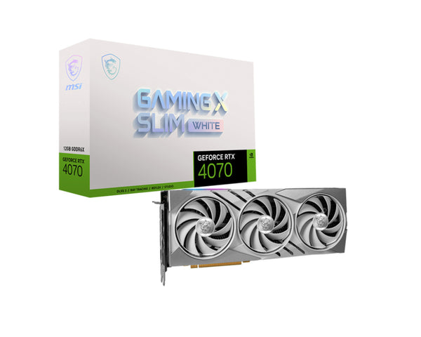 MSI GAMING X SLIM WHITE 12G NVIDIA GeForce RTX 4070 12 GB Graphics Card