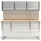 Tool Cabinet | Professional Stainless Steel Rolling Tool Cabinet 15 drawers 3 Upper Cupboards 1968x500x1825mm | Adexa 722038AP