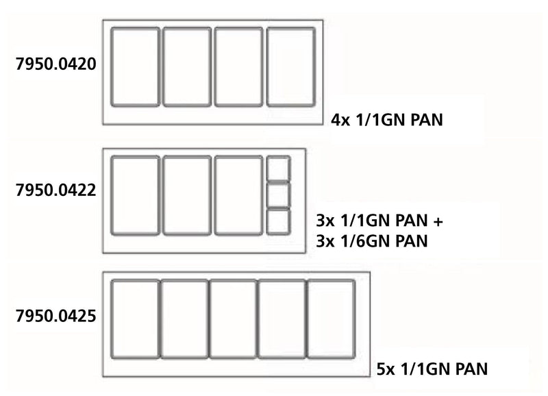 Combisteel 700 REFRIGERATED COUNTER WITH GLASS COVER