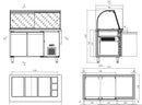 Combisteel 700 REFRIGERATED COUNTER WITH GLASS COVER