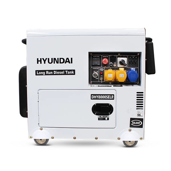 Hyundai 5.8kW/7.5kVA Long Run Standby Diesel Generator Single Phase | DHY8000SELR
