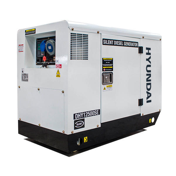 Hyundai 10kW/12.5kVA 20hp 3000rpm 230v Mains Standby Silenced Diesel Generator | DHY12500SE