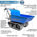 Hyundai 196cc Petrol 300kg Payload Tracked Mini Dumper / Power Barrow / Transporter | HYTD300