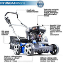 Hyundai 212cc Petrol Lawn Scarifier and Aerator | HYSC210