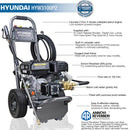 Hyundai 3100psi 213bar Petrol Pressure Washer 10L/min 212cc Engine, Annovi Reverberi (AR) Pump| HYW3100P2