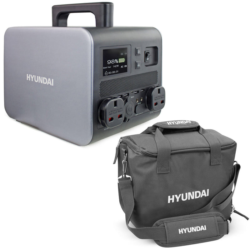 Hyundai HPS-300 Portable Power Station & Protective Carry/Shoulder Bag